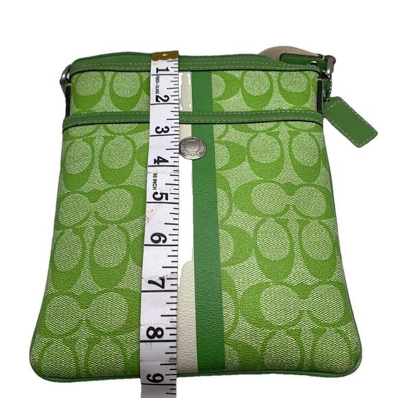 COACH Green Coated Canvas Crossbody - Picture 7 of 9